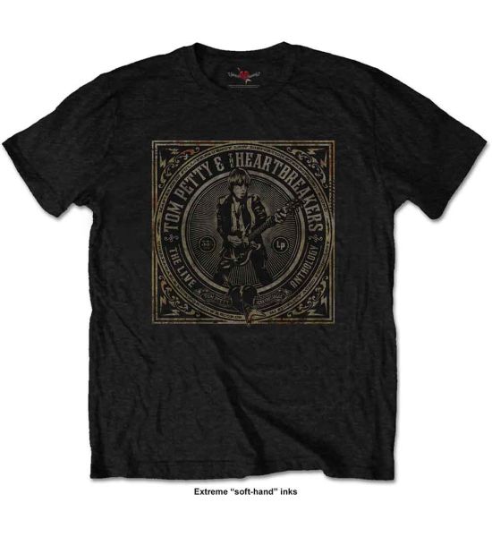 Tom Petty & The Heartbreakers: Live Anthology (Soft Hand Inks) - Black T-Shirt