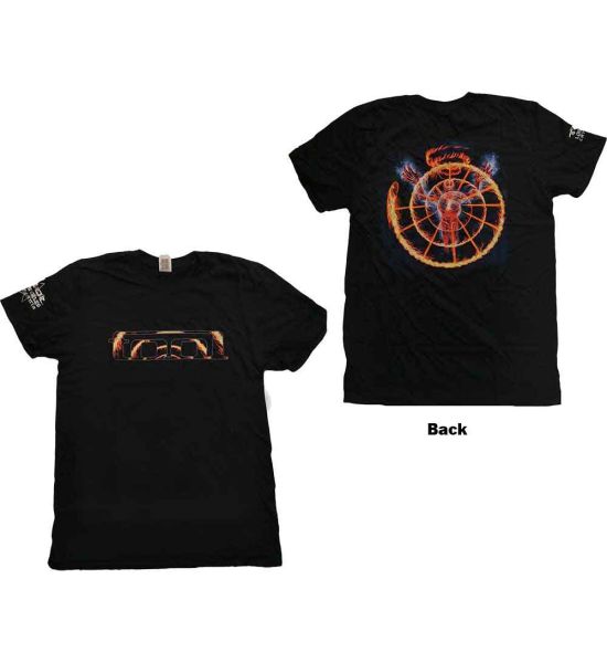 Tool: Flame Spiral (Back Print,Sleeve Print) - Black T-Shirt