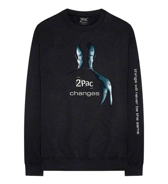 Tupac: Changes (Sleeve Print) - Black Long Sleeve T-Shirt