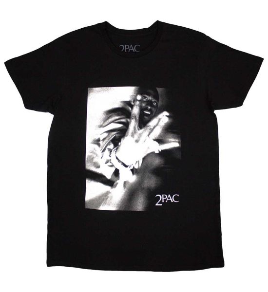 Tupac: Fingers - Black T-Shirt