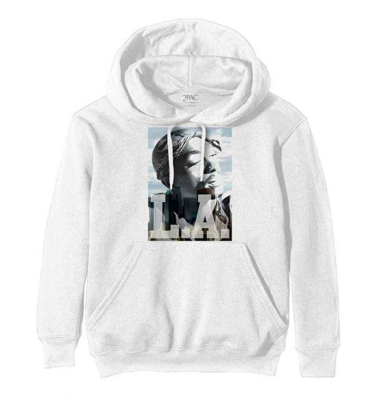 Tupac: LA Skyline - White Pullover Hoodie