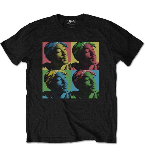 Tupac: Pop Art - Black T-Shirt