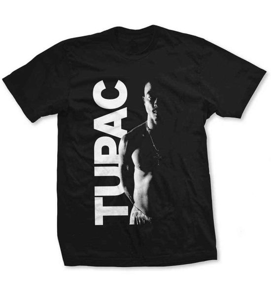 Tupac: Side Photo - Black T-Shirt