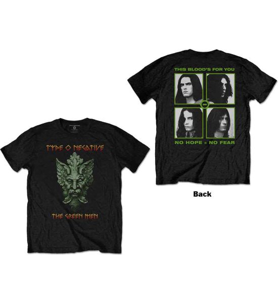 Type O Negative: Green Man (Back Print) - Black T-Shirt