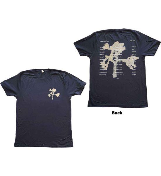 U2: Joshua Tree Photo (Back Print) - Navy Blue T-Shirt