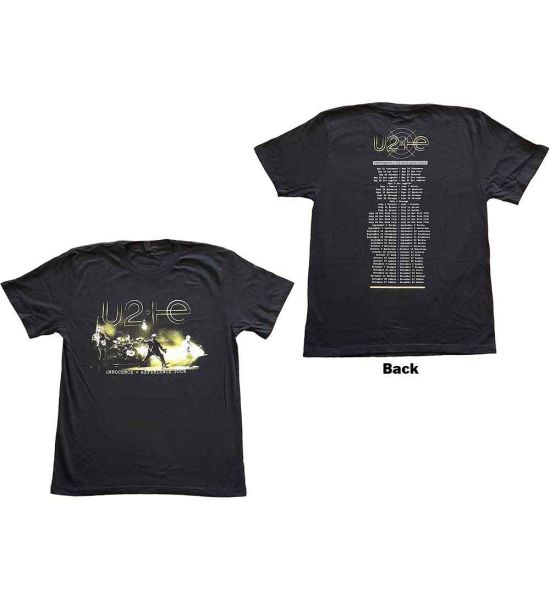 U2: Stage Photo (Back Print) - Black T-Shirt