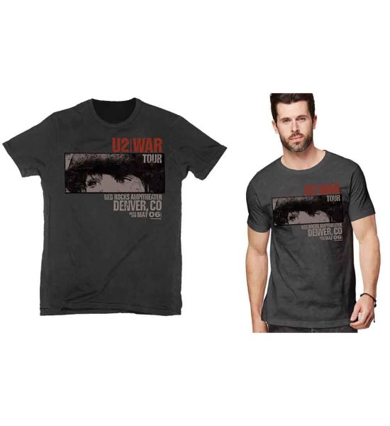 U2: War Red Rocks - Vintage Black T-Shirt