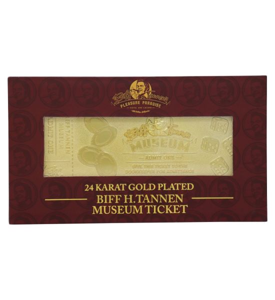 Back To The Future: Limited Edition 24k Gold Plated Biff Tannen Museum Entrance Ticket