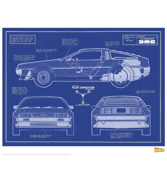 Back To The Future: Blueprint Art Print Preorder