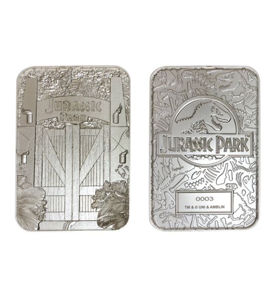 Jurassic Park: Entrance Gates Limited Edition .999 Silver Plated Metal Card