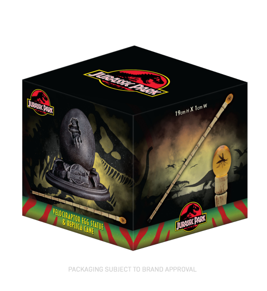 Jurassic Park: 30th Anniversary Replica Egg & John Hammond Cane Set Preorder