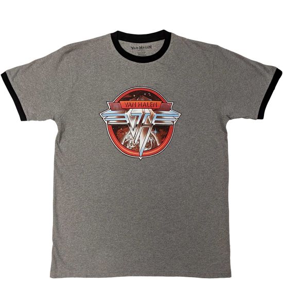 Van Halen: Circle Logo - Grey & Black T-Shirt