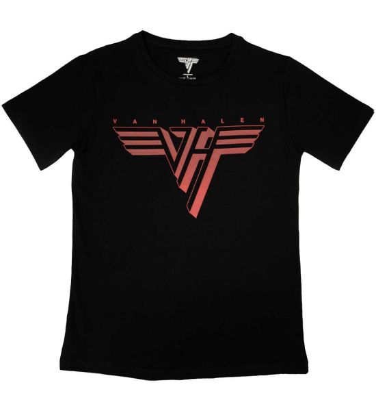 Van Halen: Classic Red Logo - Ladies Black T-Shirt