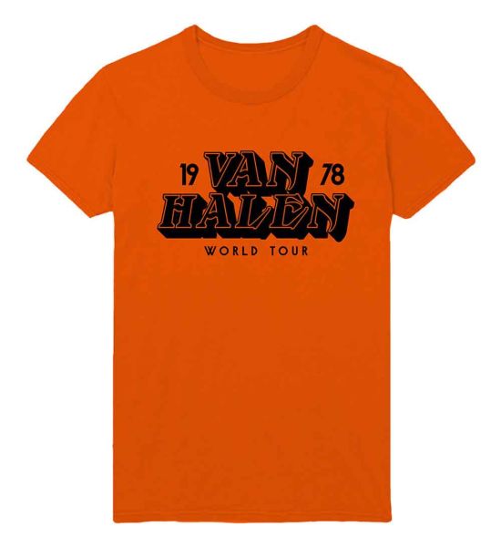 Van Halen: World Tour '78 - Orange T-Shirt