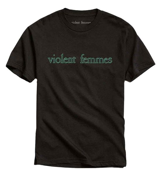 Violent Femmes: Green Vintage Logo - Black T-Shirt