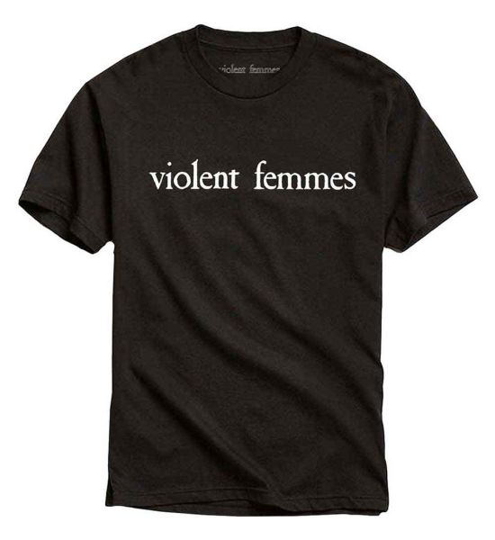 Violent Femmes: White Vintage Logo - Black T-Shirt