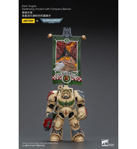 Warhammer 40,000: JoyToy Figure - Dark Angels Deathwing Ancient with Company Banner (1/18 scale) (12cm) Preorder