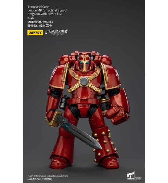 Warhammer 40,000: Thousand Sons Legion MK IV Tactical Squad Sergeant with Power Fist 1/18 Action Figure (12cm) Preorder