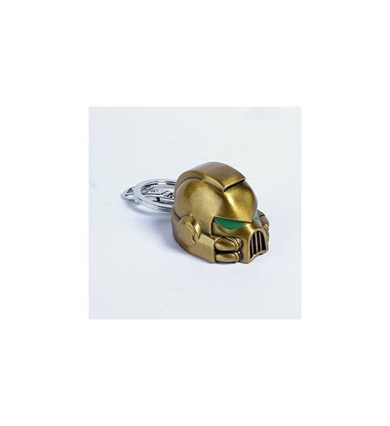 Warhammer 40,000: Space Marine MKVII Helmet Gold Metal Keychain