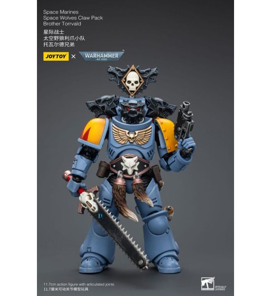 Warhammer 40,000: Space Wolves Brother Torrvald Claw Pack 1/18 Action Figure (12cm) Preorder