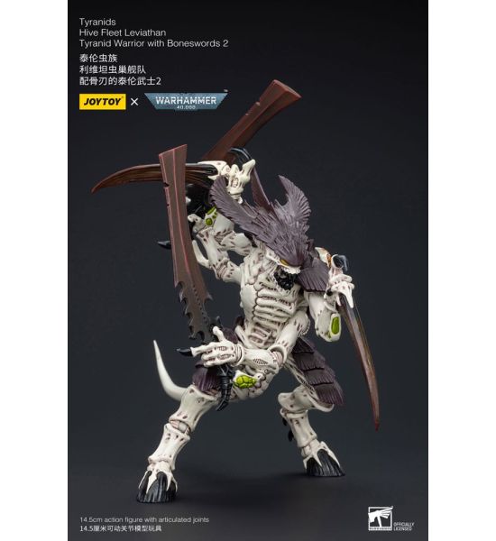 Warhammer 40k: Tyranids Hive Fleet Leviathan Tyranid Warrior with Boneswords 1/18 Action Figure (15cm) Preorder