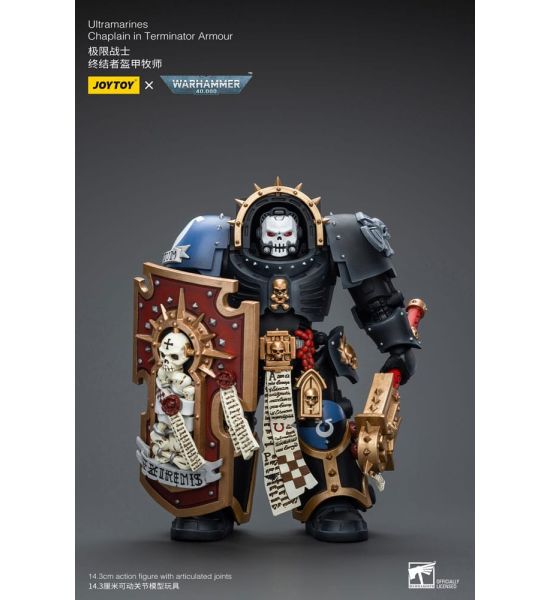 Warhammer 40k: Ultramarines Chaplain in Terminator Armour 1/18 Action Figure (12cm) Preorder