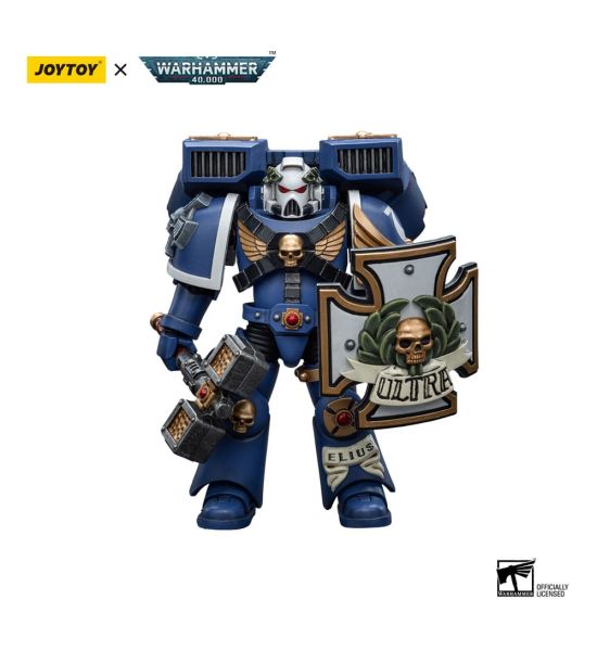 Warhammer 40,000: Ultramarines Vanguard Veteran with Thunder Hammer and Storm Shield 1/18 Action Figure (12cm)