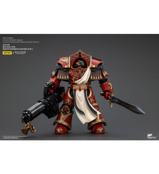 Warhammer: Blood Angels Crimson Paladins Squad - Crimson Paladin with Iliastus Assault Cannon 1/18 Action Figure (14cm) Preorder