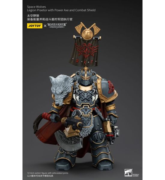 Warhammer: Space Wolves Legion Praetor with Power Axe and Combat Shield 1/18 Action Figure (12cm) Preorder