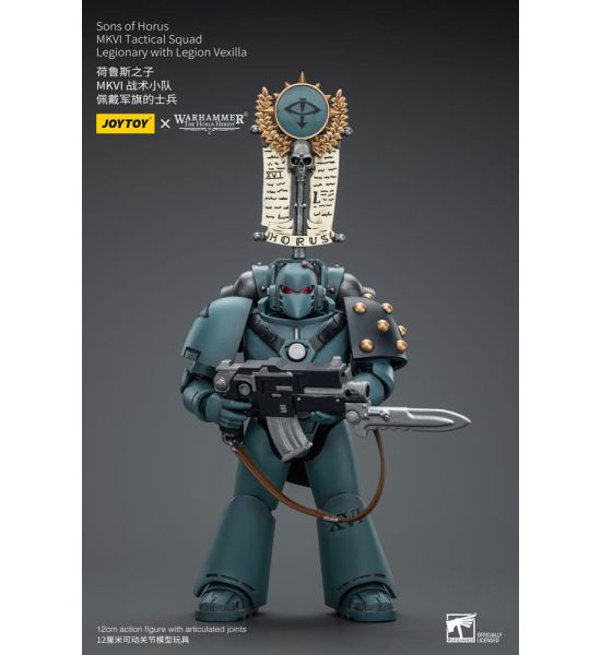 Warhammer The Horus Heresy: JoyToy Figure - Sons of Horus MKVI Tactical Squad Legionary with Legion Vexilla (1/18 scale) (12cm) Preorder