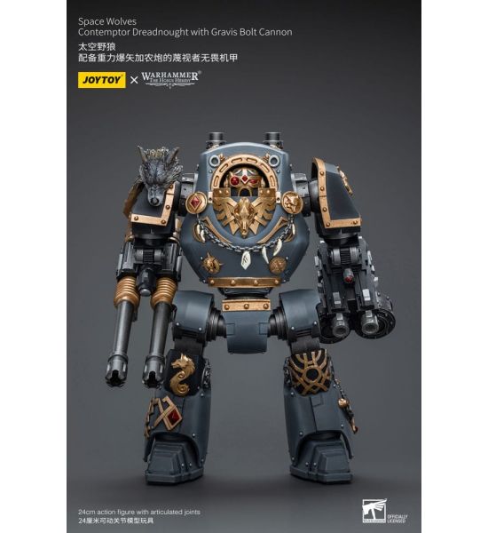 Warhammer The Horus Heresy: Space Wolves Contemptor Dreadnought with Gravis Bolt Cannon 1/18 Action Figure (12cm) Preorder