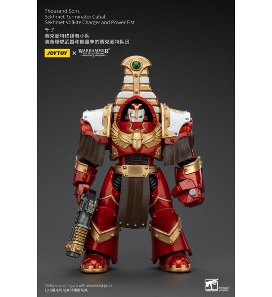 Warhammer: Thousand Sons Sekhmet Terminator Cabal Sekhmet Volkite Charger and Power Fist Action Figure (14cm) Preorder