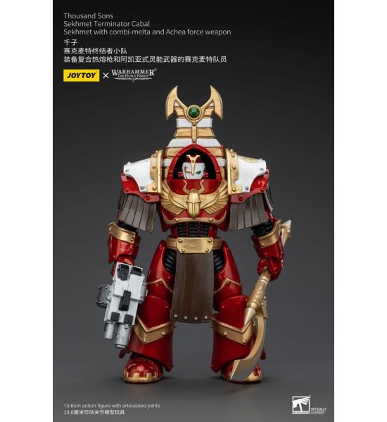 Warhammer: Thousand Sons Sekhmet Terminator Cabal Sekhmet with Combi-Melta and Achea Force Weapon 1/18 Action Figure (14cm) Preorder