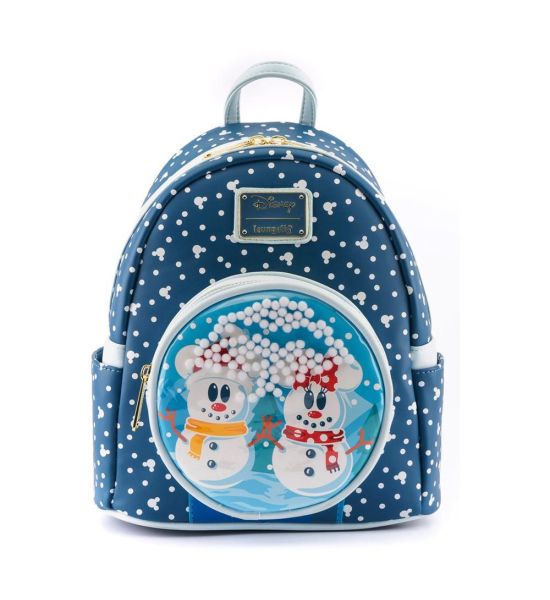 Loungefly Mickey & Minnie: Snowman Snow Globe Mini Backpack