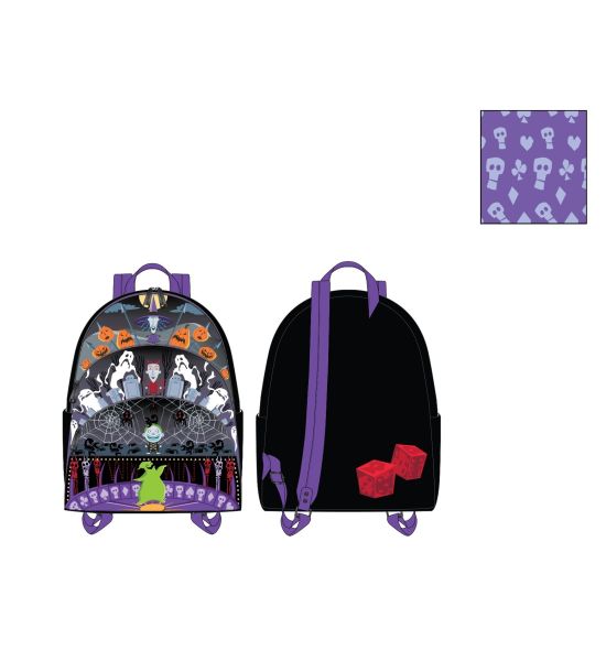 Nightmare Before Christmas: Triple Pocket Lock Shock Barrel Oogie Boogie Loungefly Mini Backpack