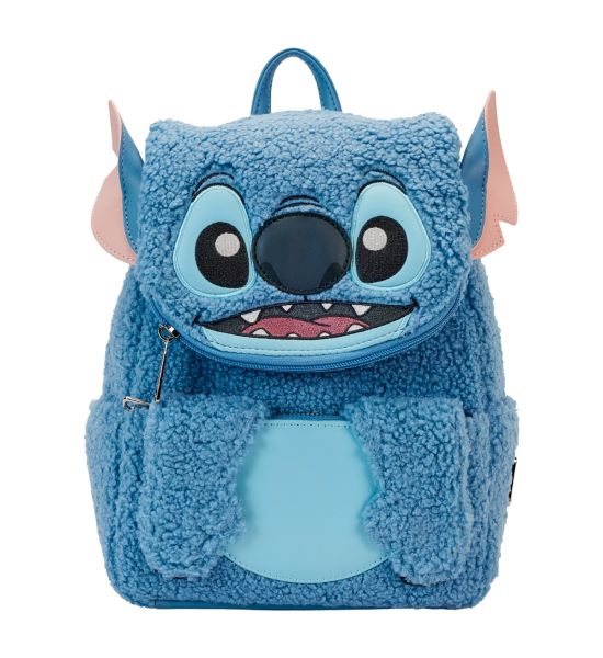 Loungefly Lilo and Stitch: Plush Pocket Mini Backpack