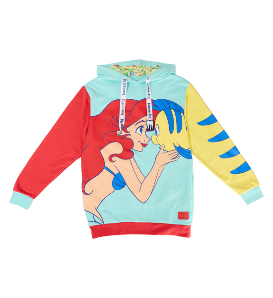 Loungefly: Disney The Little Mermaid 35th Anniversary Ariel and Flounder Hoodie