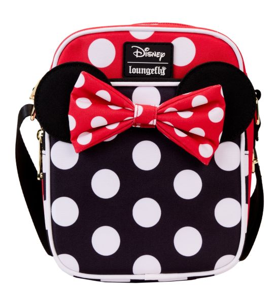 Loungefly Disney: Minnie Rocks The Dots Nylon Passport Crossbody Bag