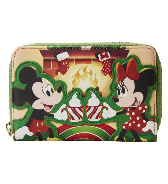 Loungefly Mickey & Minnie Mouse: Hot Cocoa Fireplace Zip Around Wallet