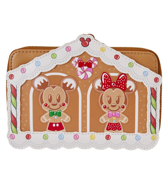 Loungefly Disney: Mickey and Friends Gingerbread House Zip Around Wallet