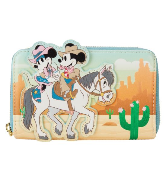 Loungefly Disney: Western Mickey & Minnie Zip Around Wallet