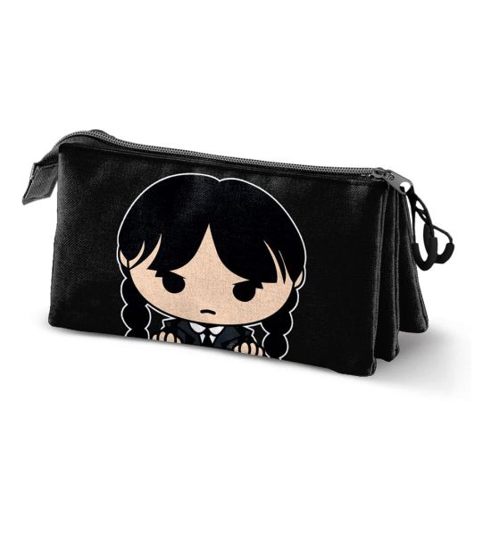 Wednesday: Chibi Black Triple Pencil Case Preorder