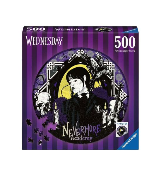 Wednesday: Nevermore Academy Round Jigsaw Puzzle (500 pieces) Preorder