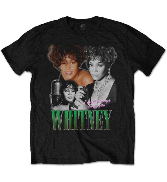 Whitney Houston: Always Love You Homage - Black T-Shirt