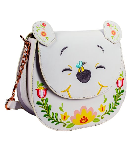 Loungefly Winnie The Pooh: Cosplay Folk Floral Crossbody Bag