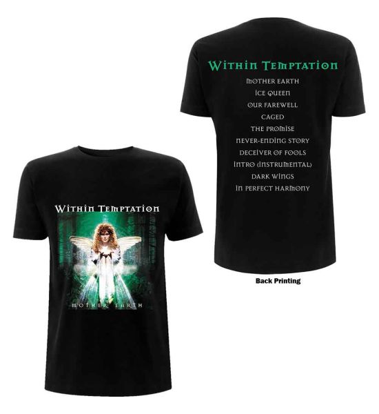 Within Temptation: Mother Earth (Back Print) - Black T-Shirt