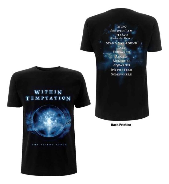 Within Temptation: Silent Force Tracks (Back Print) - Black T-Shirt