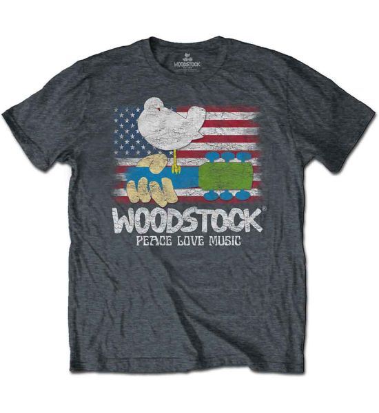 Woodstock: Flag - Heather Grey T-Shirt