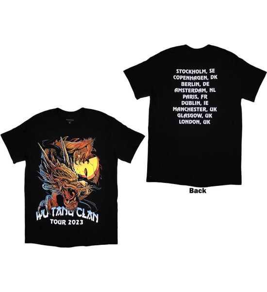 Wu-Tang Clan: Tour '23 Dragon Back Print (Back Print) - Black T-Shirt