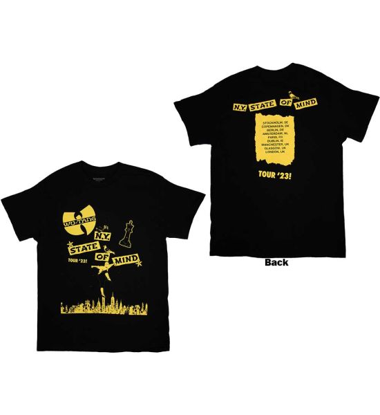 Wu-Tang Clan: Tour '23 NY State Of Mind (Back Print) - Black T-Shirt